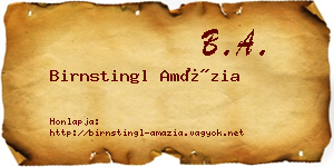 Birnstingl Amázia névjegykártya